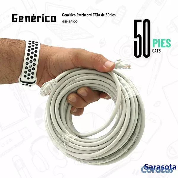 accesorios para electronica - Genérico Patch Cord CAT6 RJ45 de 50 pies 2