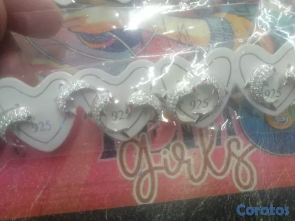 joyas, relojes y accesorios - aretes, argollas de plata Italy 925 12