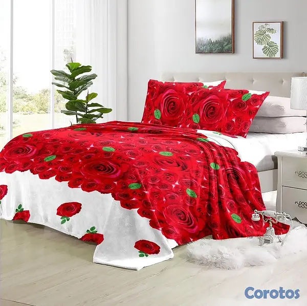 muebles y colchones - juego de frisas suave 3 piezas para cama de 60  15