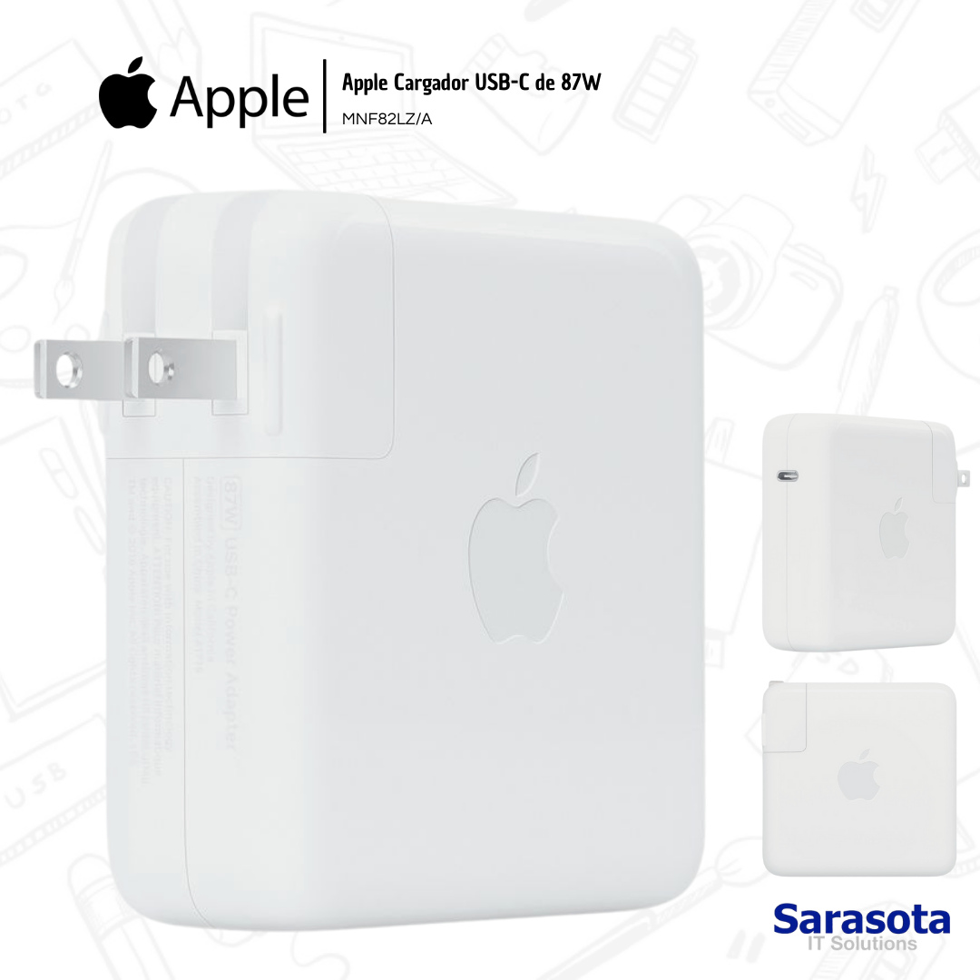 accesorios para electronica - Adaptador de corriente USB-C de 87W de Apple