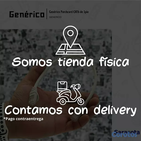 accesorios para electronica - Genérico Patch Cord CAT6 RJ45 de 1 pie 3