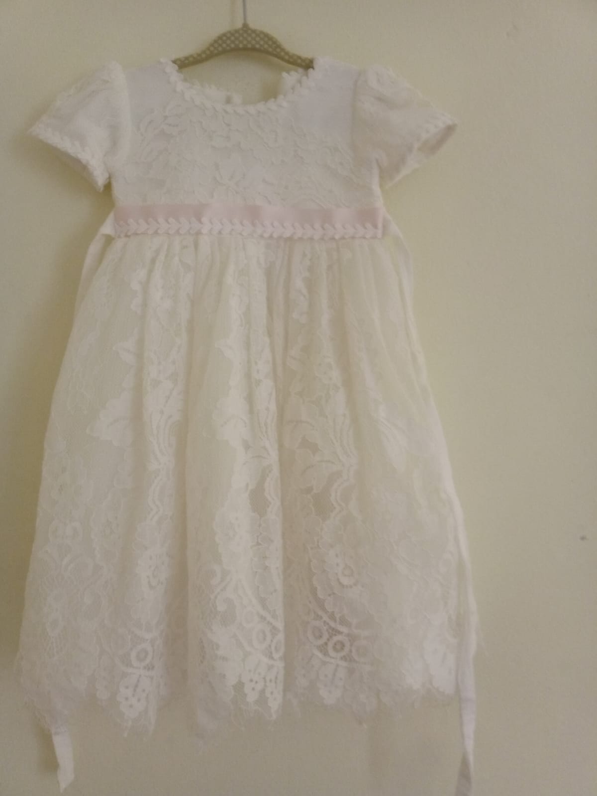 ropa y zapatos - Vestido bautizo niña en encaje de 9-12meses  0