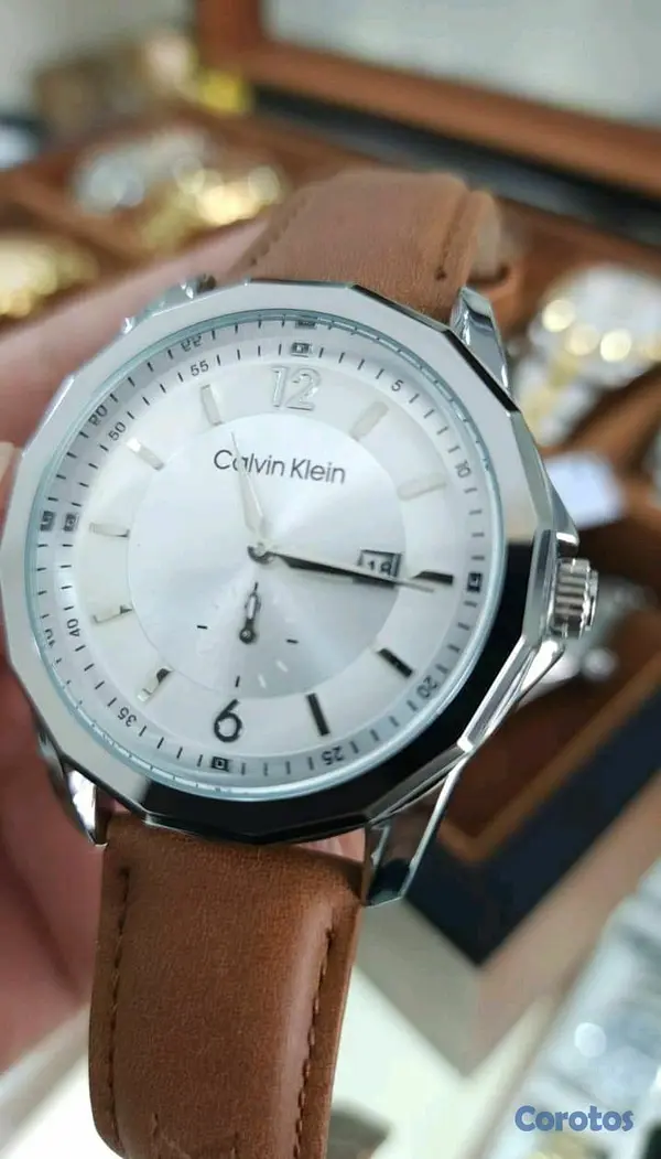 joyas, relojes y accesorios - Reloj Calvin Klein 44mm para hombre – Elegante con correa de cuero 2
