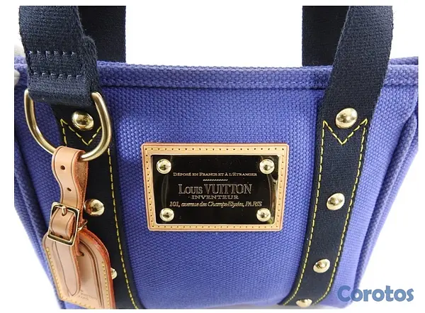 carteras y maletas - Louis Vuitton Antigua Cabas PM Canvas Bag in cornflower blue.   3