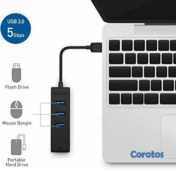 accesorios para electronica - Adaptador USB 2.0 a red - Ethernet y Hub USB 4