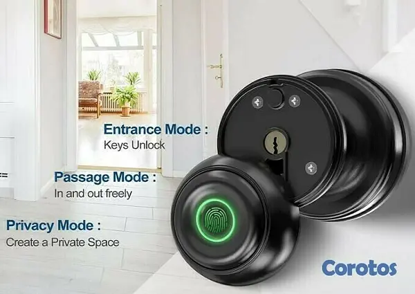 otros electronicos - Cerradura Inteligente De Perilla Con Huella Digital App JH-K01 4
