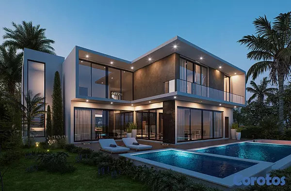 casas vacacionales y villas - Villa en plano en Cap Cana de 4 habitaciones  5
