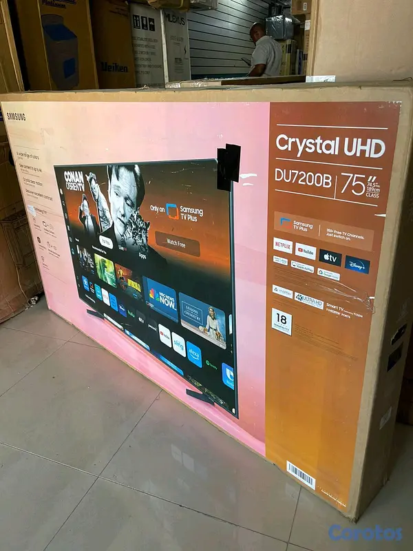 electrodomesticos - Tv samsung de 75”
Du7200
Bluetooth 
Sin bordes 
Base de pared gratis 
*50.500* 2