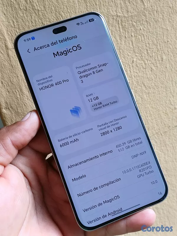 celulares y tabletas - HONOR 400 PRO DUAL SIM LEA  2