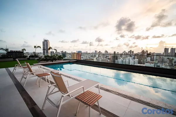 apartamentos - Exclusiva torre en Naco con Rooftop y piscina Infinity, amenidades de 1ra, 1hab 6
