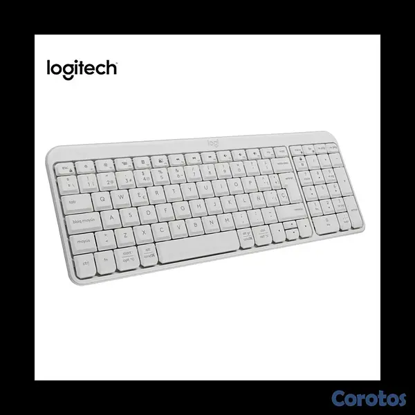 computadoras y laptops - TECLADO BLANCO LOGITECH K250 COMPACT BLUETOOTH WIR 2