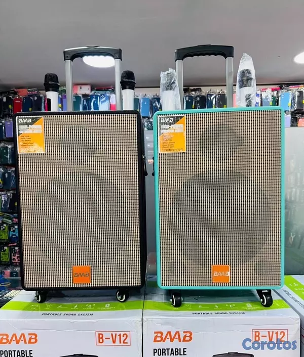 otros electronicos - 🔈BOCINA BAAD ORIGINAL 1,200 watts de potencia- 2 micrófonos , batería duradera 2