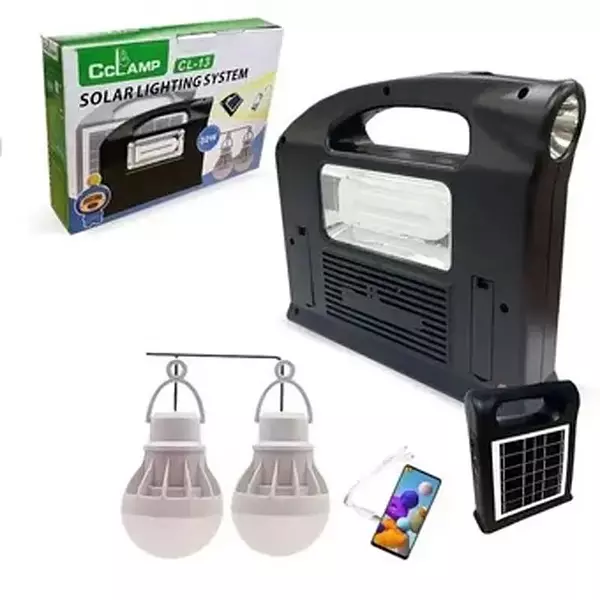 otros electronicos - Linterna con panel solar y bombillos  2