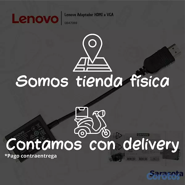 accesorios para electronica - Lenovo Adaptador HDMI A VGA 0B47069 2