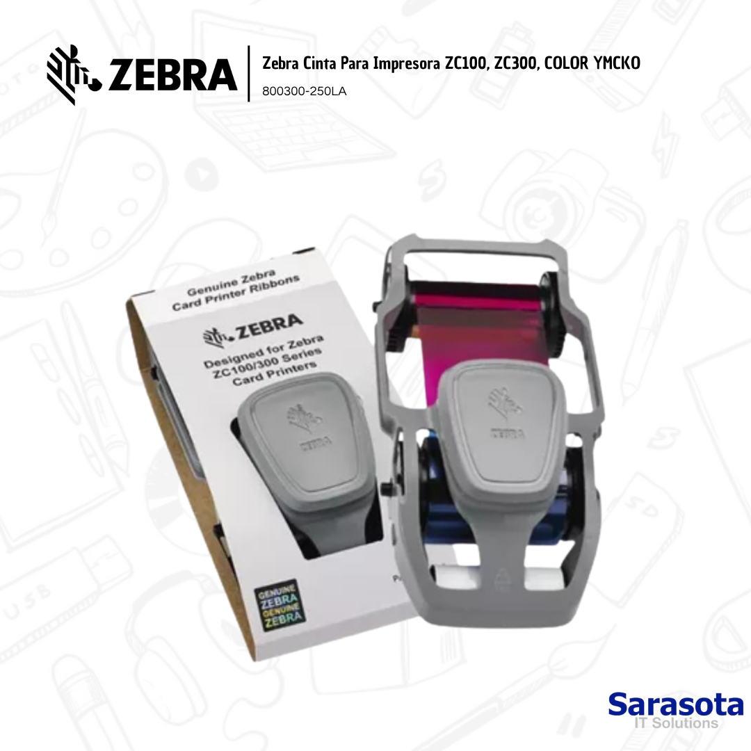 accesorios para electronica - Zebra Cinta Para Impresora ZC100, ZC300 0