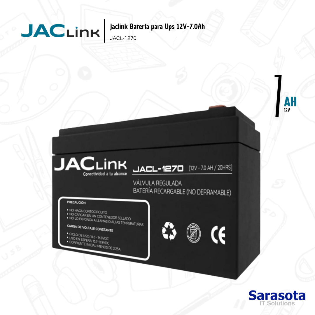 accesorios para electronica - Jaclink Batería para Ups 12V-7.0Ah 1