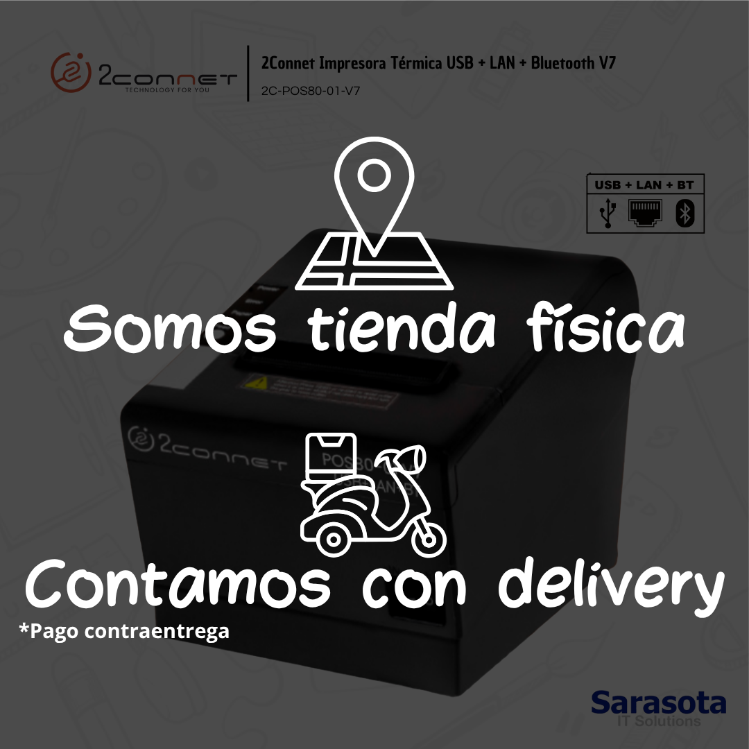 impresoras y scanners - 2Connet Impresora Térmica USB + LAN + Bluetooth V7 2