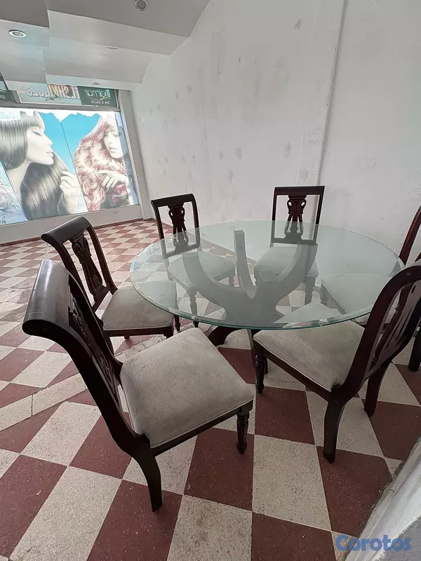 muebles y colchones - Juego de comedor en caoba 7