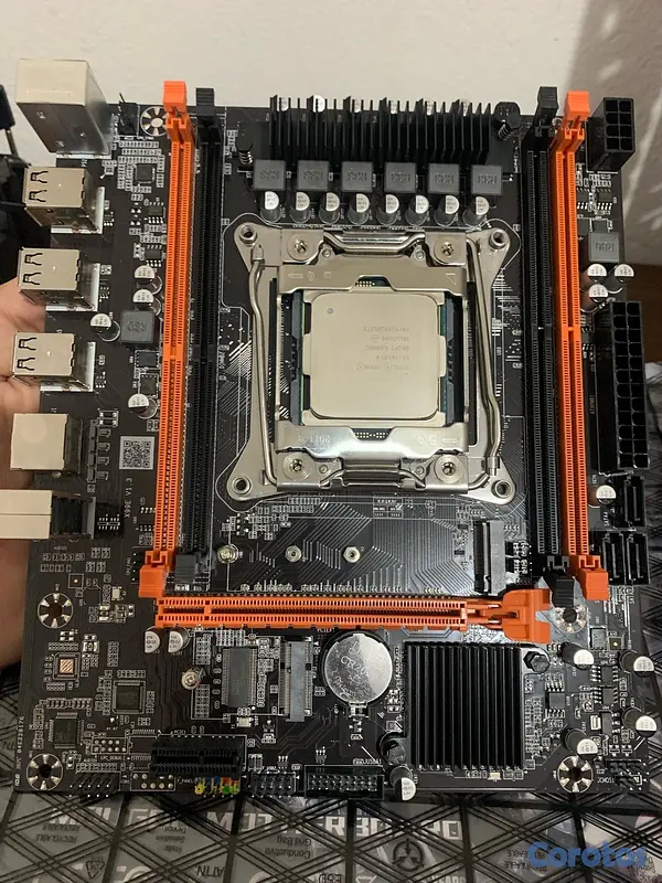 computadoras y laptops - placa madre x99 mougol placa+procesador  3