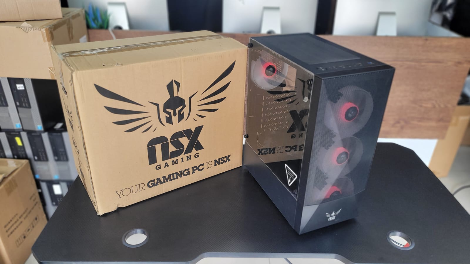 computadoras y laptops - CASE CON 4 VENTILADORES Y ARGB NUEVOS
