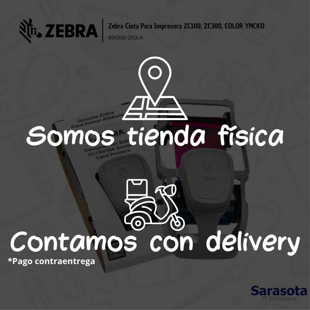 accesorios para electronica - Zebra Cinta Para Impresora ZC100, ZC300 1