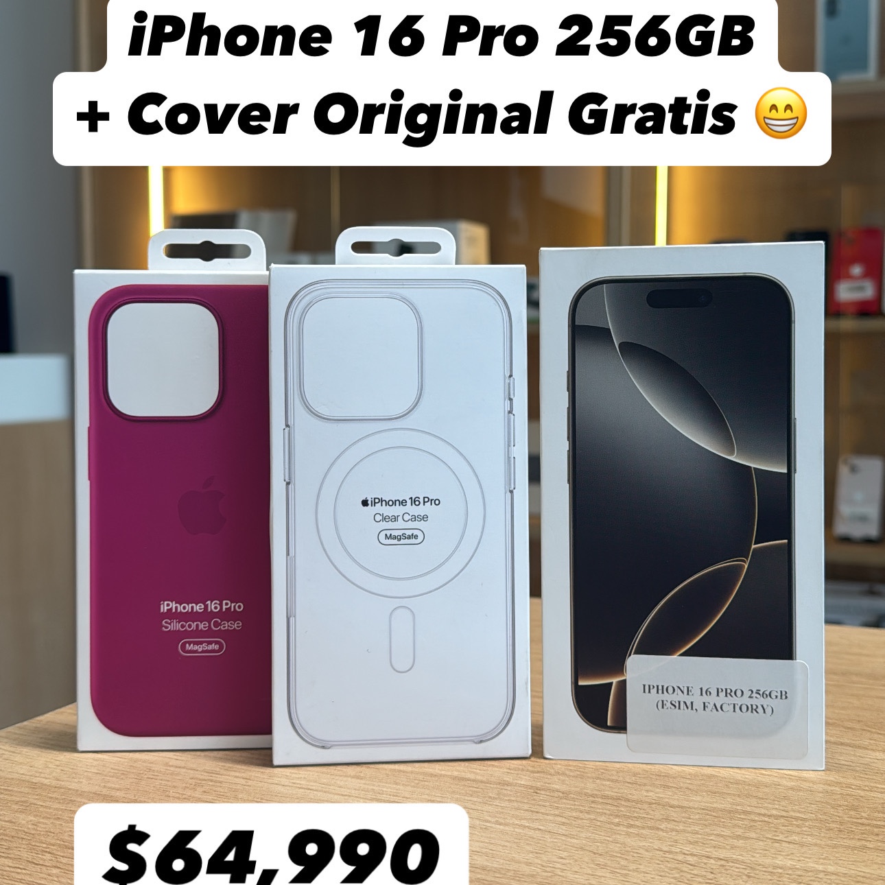 celulares y tabletas - iPhone 16 Pro 256GB + Cover Original Gratis 0