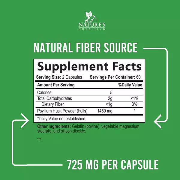 Salud y Equipamiento Médico - Psyllium 120cap Nature's Nutrit - - Unidad A $1558 2