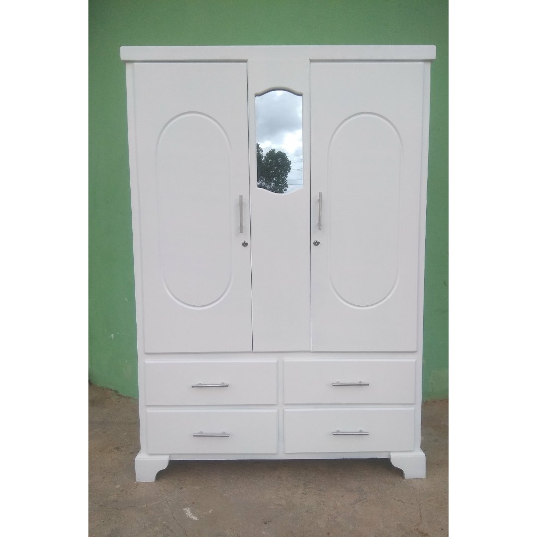 muebles y colchones - Closet  en color blanco grande  4