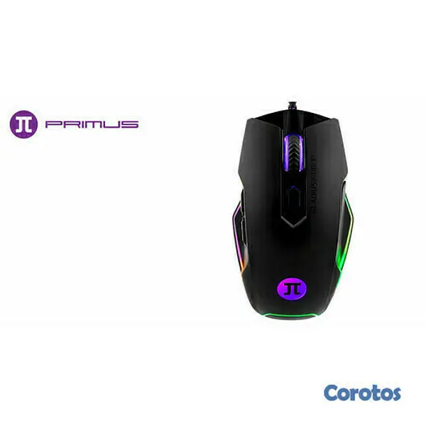 computadoras y laptops - MOUSE PRIMUS PMO-301, GAMING GLADIUS 16000P, OPTICO USB, 6 BOTONES,  2