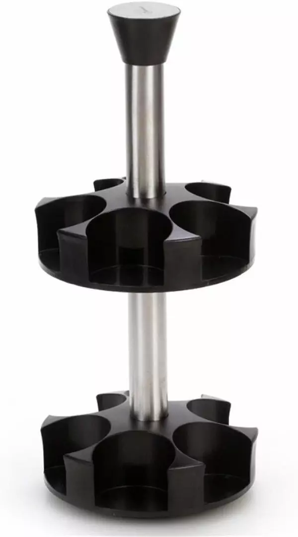 cocina - Especiero 12 piezas Botellas giratorias 360 grados Set de acero inoxidable 6