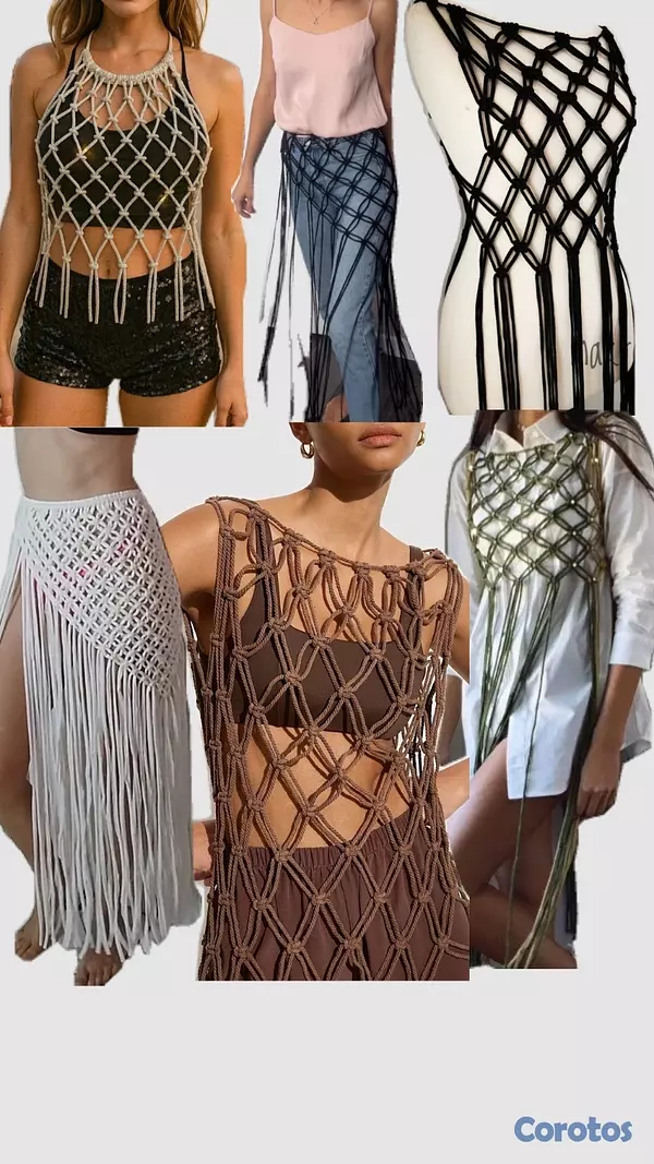 ropa para mujer - Accesorios femeninos en macramé  8