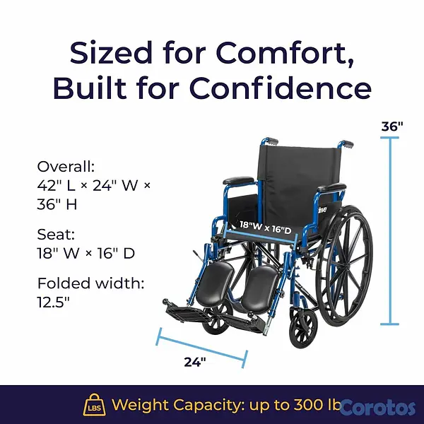 Salud y Equipamiento Médico - Silla de ruedas plegable y ligera marca Drive Medi 4