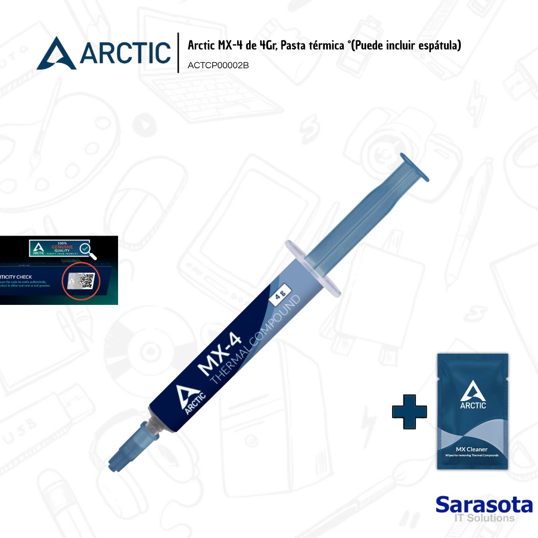 accesorios para electronica - Pasta térmica Arctic MX-4 de 4gr. mas regalo  1