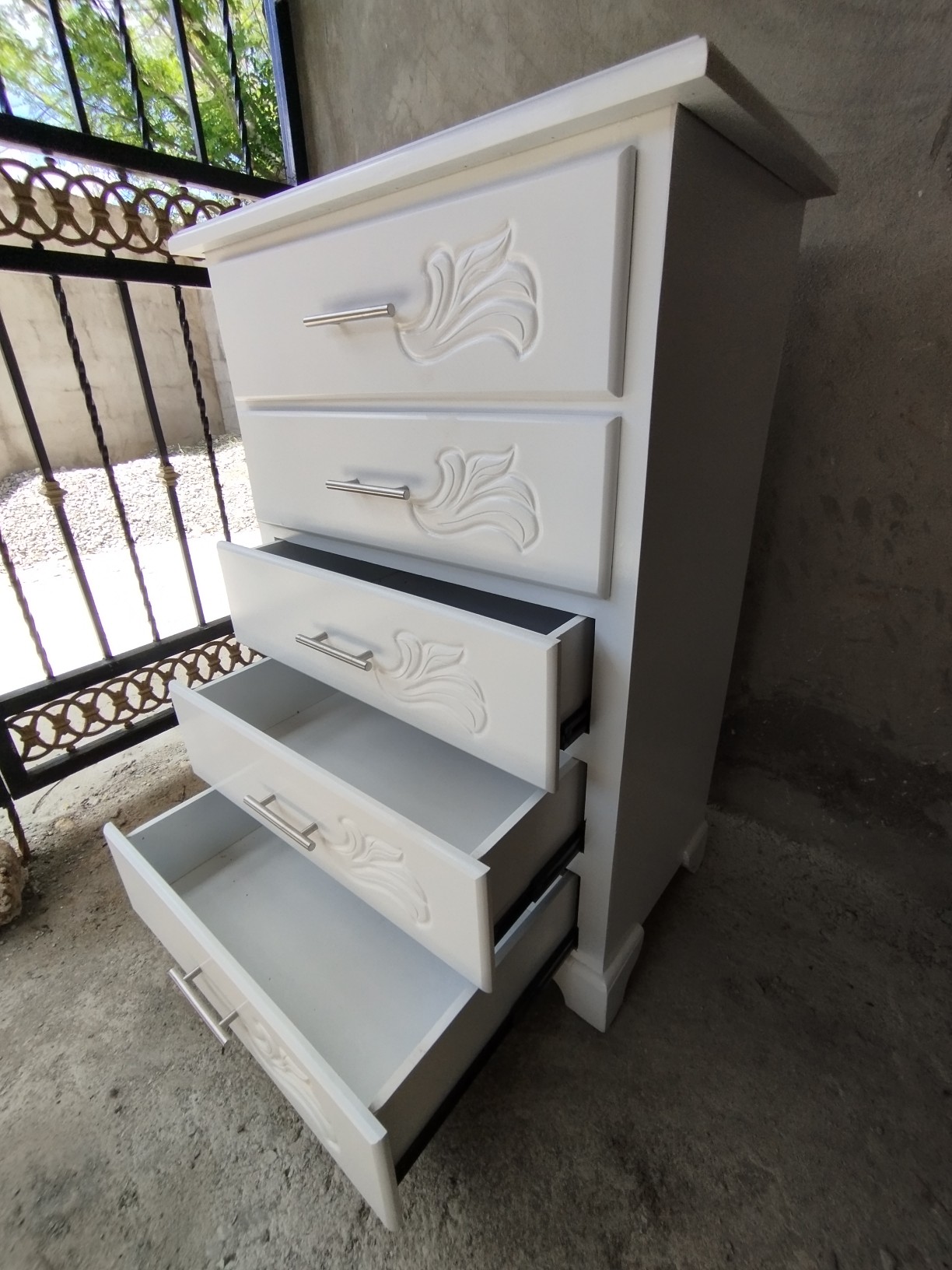 muebles y colchones - Biuro en madera color blanco 🤍  0