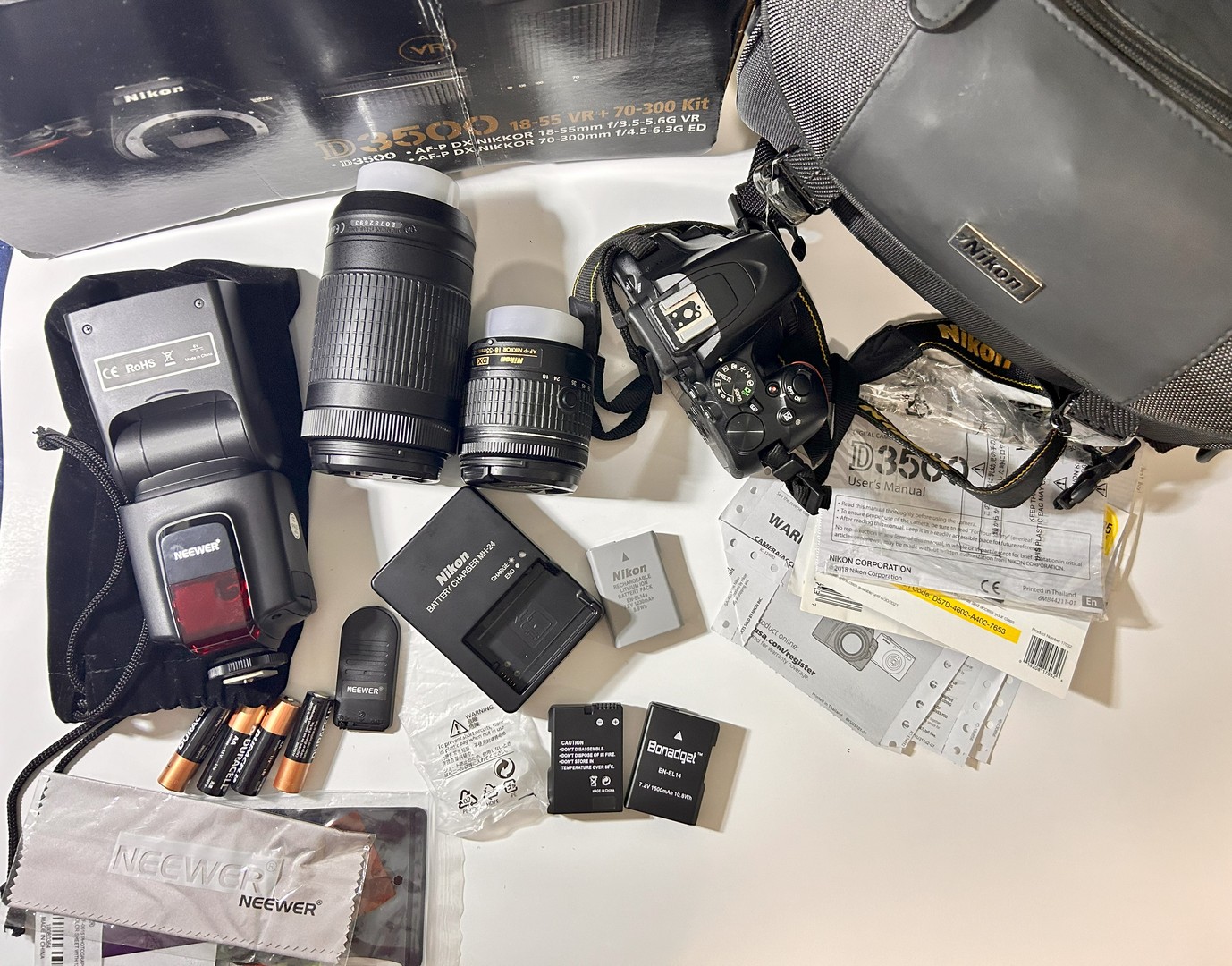 camaras y audio - Camara Nikon D3500 con equipamiento, Excelentes condiciones!! 1