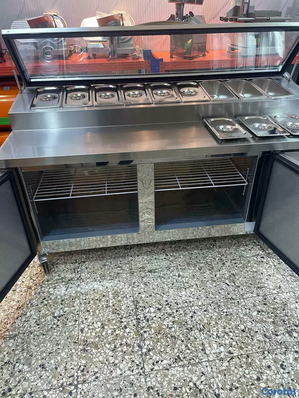 equipos profesionales - Mesa pantry para preparar pizza 4