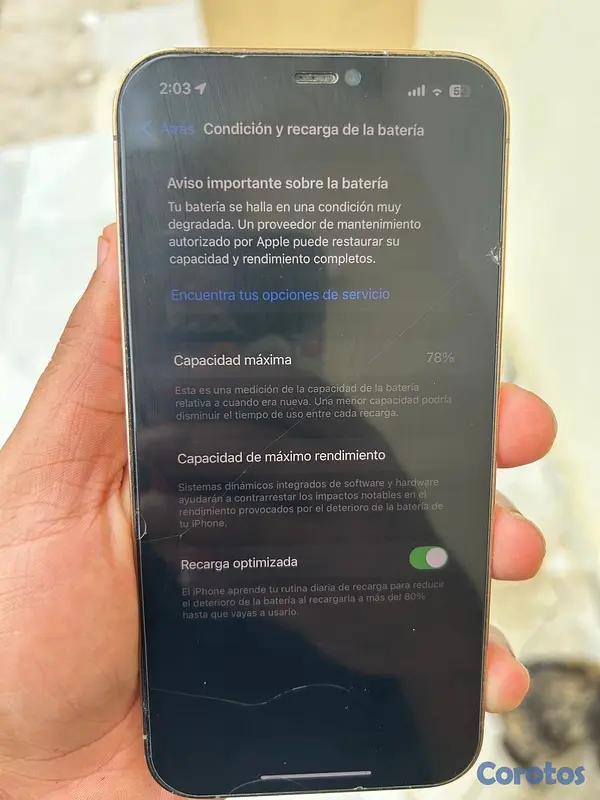 celulares y tabletas - se vende iPhone 12 Pro Max 128 gb batería 79 todo original  4