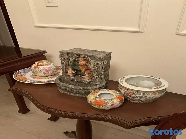 muebles y colchones - Mesa en caoba con su centro   5