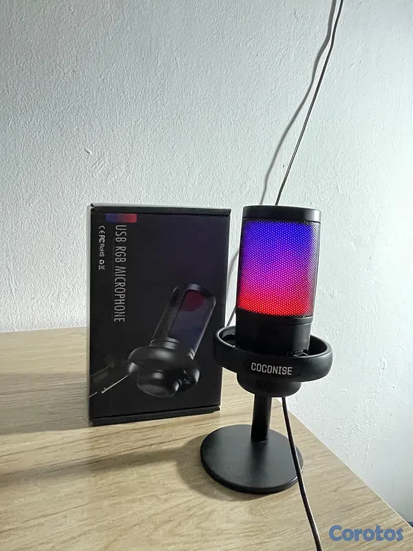 camaras y audio - 🎤 Micrófono USB RGB para PC/Streaming – ¡Nuevo en caja! 2