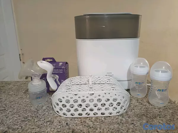 cuidado y nutricion - ✨ Set Avent completo — Esterilizador + Extractor + 2 Biberones (como nuevo) 10