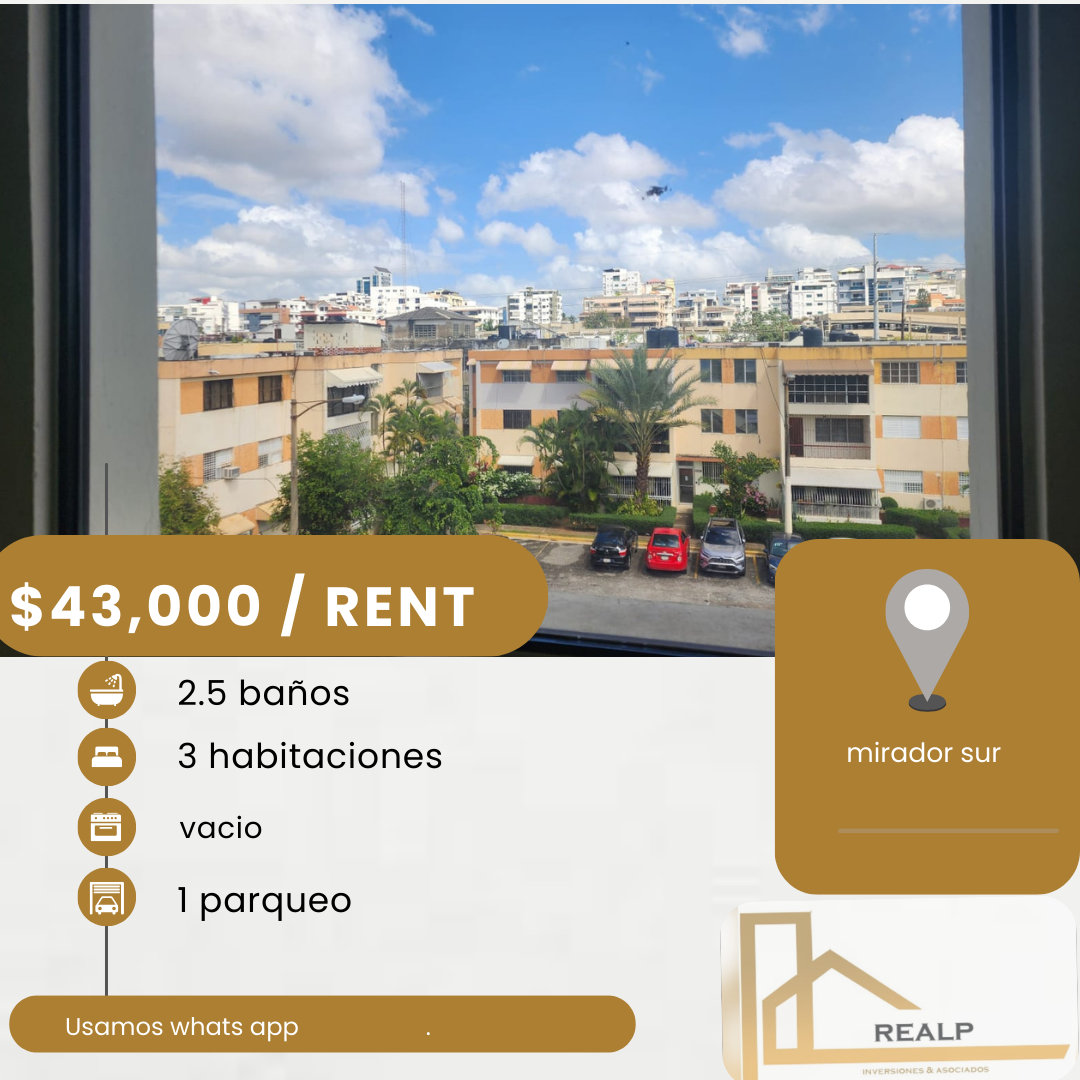 apartamentos - hermoso apartamento en mirador sur 