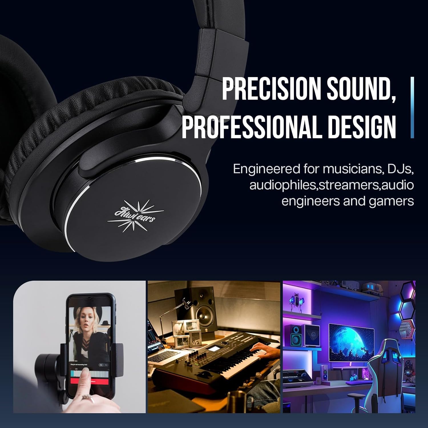 camaras y audio - Kiwi Ears Division 40mm DD Auriculares con cable 4