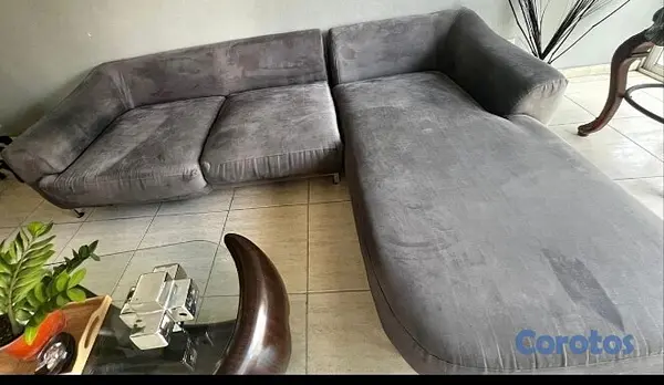 muebles y colchones - Mueble Gris en Felpa para sala 8