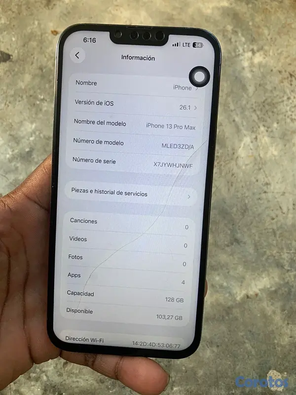 celulares y tabletas - iPhone 13 Pro Max bypass crack 128 gb 10 mil negociable  8