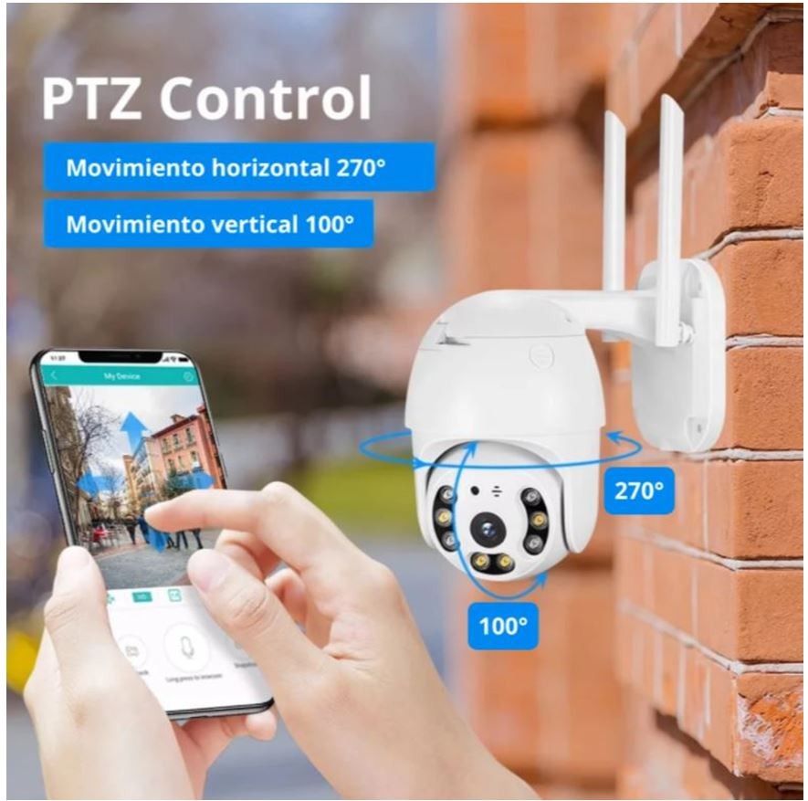 camaras y audio - Cámara wifi de exterior PTZ YOOSEE, gira 360 grados soporta sol y agua 0
