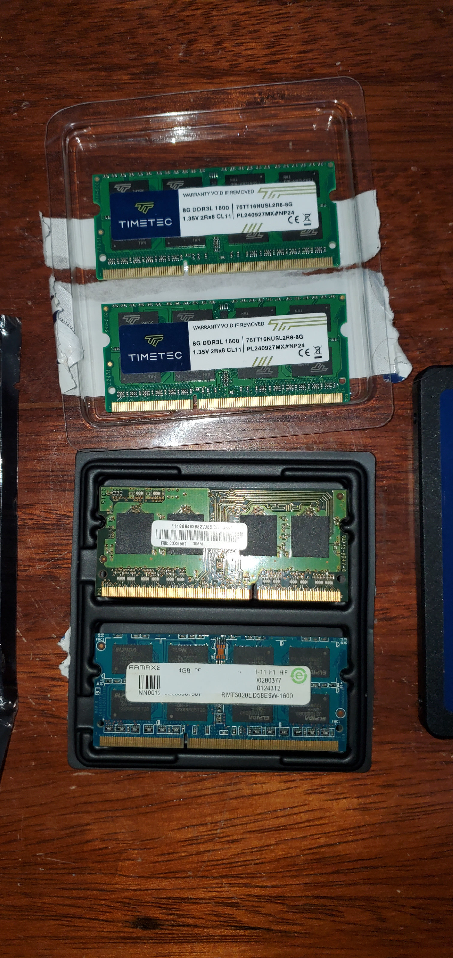 computadoras y laptops - Memoria Ram de laptop DDR3 - DISCOS DUROS SSD Y HDD = 1TB 1