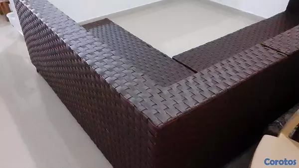 muebles y colchones - Mueble Rattan Forma L 2 Asientos Super Expecial Nuevo.
20% descuento.
 3