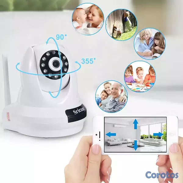 camaras y audio - Cámara Seguridad IP WiFi Visión Nocturna Se Mueve  5