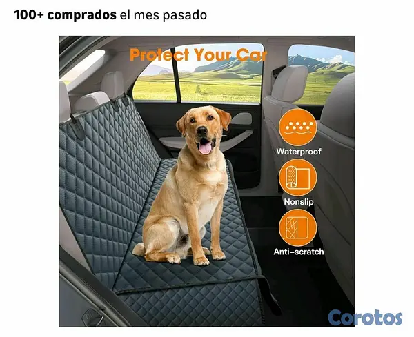 accesorios para vehiculos - Cover para asiento de auto para perros 8