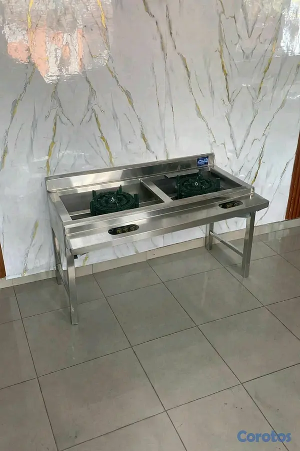 cocina - Estufa 2p40 acero inoxidable  2